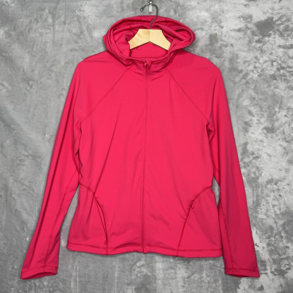Sweaty Betty Super Soft Jacket Womens Medium Pink Full Zip Hooded Running Gym